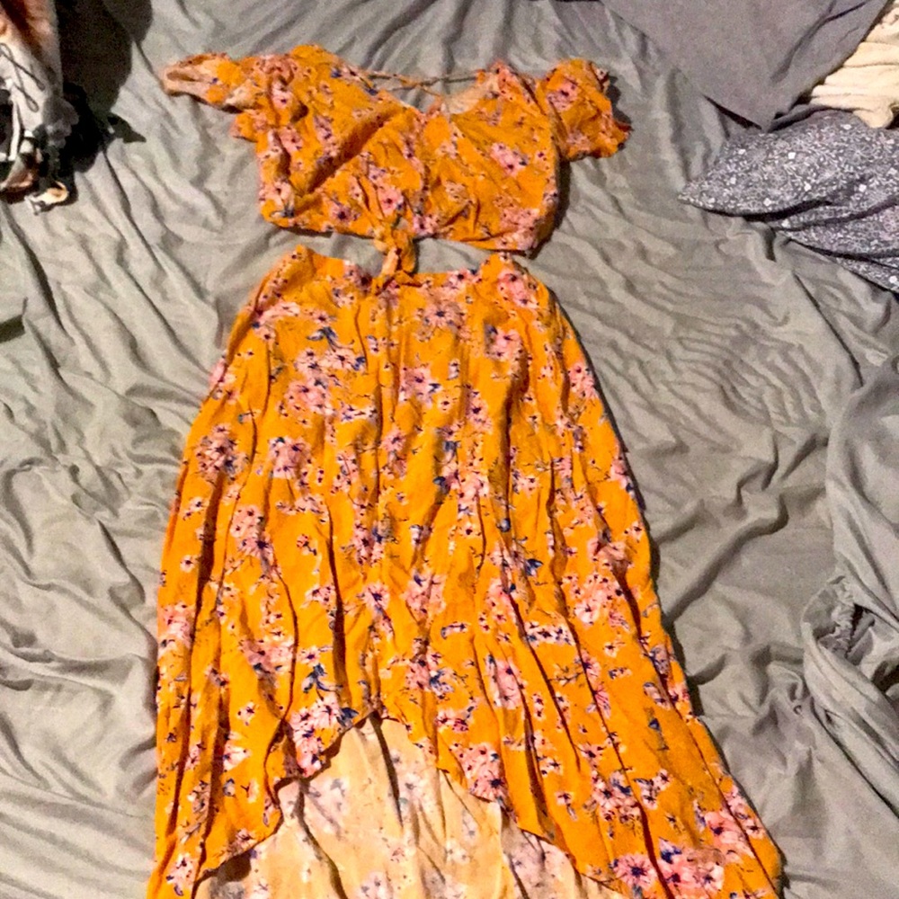 Matching skirt and crop top